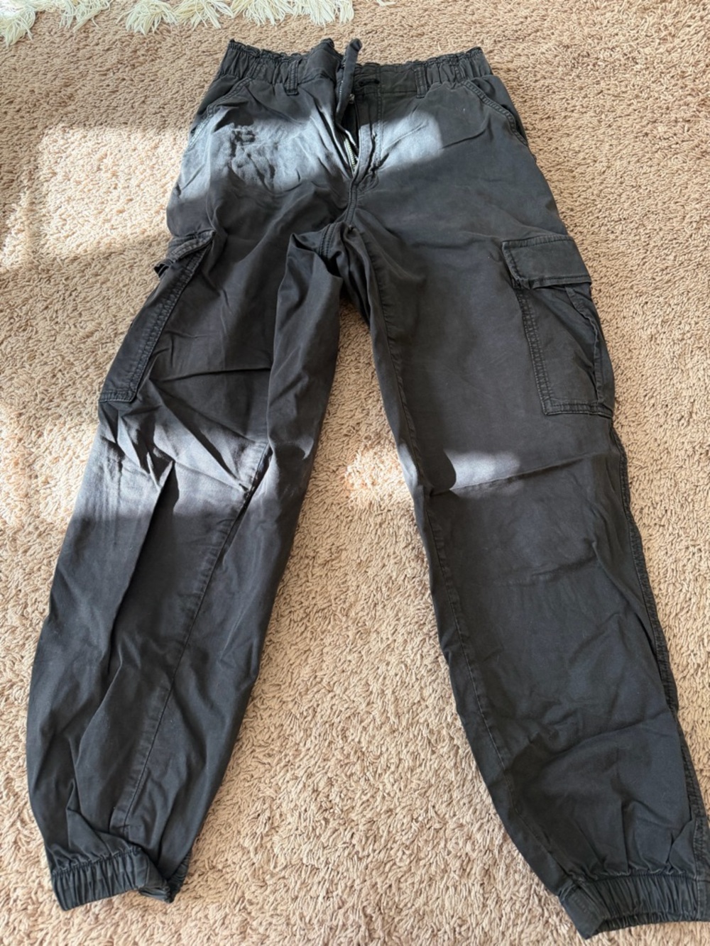 American Eagle Outfitters Black Cargo Jogger Pants